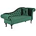 Chaise Longue Per Lato Destro In Velluto Verde Scuro Lattes - Foto miniatura 13