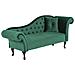 Chaise Longue Per Lato Destro In Velluto Verde Scuro Lattes - Foto miniatura 4