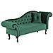 Chaise Longue Per Lato Destro In Velluto Verde Scuro Lattes - Foto miniatura 7