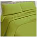 Set Completo Lenzuola 100% Microfibra - Una Piazza E Mezza, Lenzuolo Sopra 180 X 290 Cm, Lenzuolo Sotto 110/120 X 190/200 X 25 Cm, 1 Federa 52 X 82 Cm - Verde - Foto miniatura 1