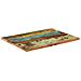 Piano Tavolo Rettangolare 60x80 Cm 25-27 Mm Legno Di Recupero - Foto miniatura 7