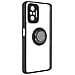Cover Xiaomi Redmi Note 10 Pro Bi-materia Anello Metallico Supporto Nera - Foto miniatura 4
