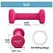 Prkned01k Set Di Pesi Con Manubri, 2 Pezzi, 1 Kg, Rosa - Foto miniatura 13