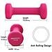 Prkned01k Set Di Pesi Con Manubri, 2 Pezzi, 1 Kg, Rosa - Foto miniatura 3