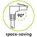 Cavo Patch Cat 6a 1x Angolato A 90°, U / utp, Nero - Foto miniatura 3