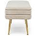 Panca Contenitore Pavlina Beige 80x38x42 Cm - Foto miniatura 4