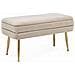 Panca Contenitore Pavlina Beige 80x38x42 Cm - Foto miniatura 1