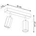 Applique Da Soffitto In Legno Zeke 2 Legno 200x50x300 Mm Legno - Foto miniatura 4