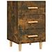 Comodino Rovere Fumo 40x40x66 Cm In Legno Multistrato - Foto miniatura 1