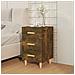 Comodino Rovere Fumo 40x40x66 Cm In Legno Multistrato - Foto miniatura 2