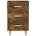 Comodino Rovere Fumo 40x40x66 Cm In Legno Multistrato - Foto miniatura 3
