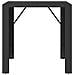 Tavolo Bar Con Piano In Vetro Nero 105x80x110 Cm Polyrattan - Foto miniatura 1