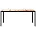 Tavolo Da Giardino 190x90x75 Cm Polyrattan Legno Di Acacia Nero - Foto miniatura 2