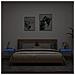 Comodini A Parete Con Luci Led 2 Pz Grigio Cemento - Foto miniatura 1