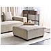 Ottomana Velluto Beige 80 X 80 Cm Lungo - Foto miniatura 1