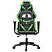 Sedia Da Gaming Nera E Verde In Similpelle - Foto miniatura 3