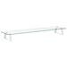 Supporto per Monitor Bianco 80x20x8cm Vetro Temperato e Metallo - Foto miniatura 2