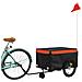 Rimorchio Da Bici Nero E Arancione 45 Kg In Ferro - Foto miniatura 9