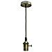 Portalampada Lampadario Sospensione Soffitto Pendente Vintage 2mt Bronzo Verde - Foto miniatura 1