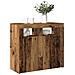 Credenza Con Luci Led Legno Antico 80x35x75 Cm In Truciolato - Foto miniatura 1