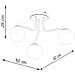 Lampadario Astral 3 Bianco Sl. 1659 - Minimalista Lampadario Bianco 29x62x62 Cm - Foto miniatura 2
