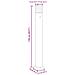 Lampade da Terra per Esterni con Presa 3pz Nere 110cm Alluminio - Foto miniatura 7