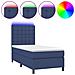 Letto a Molle con Materasso e LED Blu 90x200 cm in Tessuto - Foto miniatura 1
