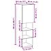 Mobili Porta TV con Luci LED 2 pz Legno Antico 30,5x30x102 cm - Foto miniatura 7