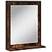 Specchio Bagno Con Ripiano Rovere Fumo 50x12x60 Cm Multistrato - Foto miniatura 2