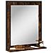 Specchio Bagno Con Ripiano Rovere Fumo 50x12x60 Cm Multistrato - Foto miniatura 1