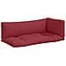 Cuscini Per Pallet 3 Pz Rosso Vino In Tessuto - Foto miniatura 2