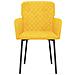 Sedie Da Pranzo 2 Pz Gialle In Velluto - Foto miniatura 3