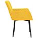 Sedie Da Pranzo 2 Pz Gialle In Velluto - Foto miniatura 4