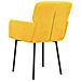 Sedie Da Pranzo 2 Pz Gialle In Velluto - Foto miniatura 5