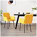 Sedie Da Pranzo 2 Pz Gialle In Velluto - Foto miniatura 8