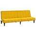 Divano Letto a 2 Posti Giallo in Velluto - Foto miniatura 1