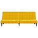 Divano Letto a 2 Posti Giallo in Velluto - Foto miniatura 5