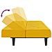 Divano Letto a 2 Posti Giallo in Velluto - Foto miniatura 7