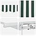 Tenda Retrattile Manuale  Verde e Bianco 450x300 cm, Tessuto di ricambio per tenda  per struttura 4,5x3 m Verde e Bianco - Foto miniatura 8