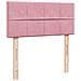 Struttura Letto Pouf con Materasso Rosa 100x200 cm Velluto - Foto miniatura 8