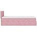 Struttura Letto Pouf con Materasso Rosa 100x200 cm Velluto - Foto miniatura 9