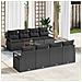 Set Divano da Giardino 9 pcs Nero - Foto miniatura 2