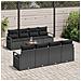 Set Divano da Giardino 9 pcs Nero - Foto miniatura 3