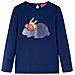 Maglietta Bambina Maniche Lunghe Blu Marino 104 - Foto miniatura 1