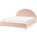 Letto Contenitore Bouclé Chadenet 180 X 200 Cm Rosa Pesca - Foto miniatura 5