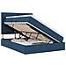 Letto con Contenitore Blu 140 x 190 cm Pelle Sintetica - Foto miniatura 1
