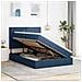 Letto con Contenitore Blu 140 x 190 cm Pelle Sintetica - Foto miniatura 4