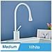 Rubinetto per lavabo da bagno, Blackswan, tipo M230, modello bianco, misura 36 cm - Foto miniatura 2