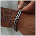 , Bracciale Da Uomo Premium Con Maglie Cubane | Acciaio Chirurgico 316l, Argento, 23 Cm - Foto miniatura 4