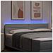 Testiera LED con testiera Grigio chiaro 180 cm Poliestere - Foto miniatura 4
